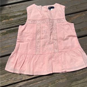 Baby gap size 4 eyelet sleeveless top in pink